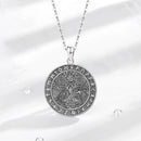 Wolf and Raven over Yggdrasil 925 Sterling Silver Necklace