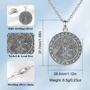 Wolf and Raven over Yggdrasil 925 Sterling Silver Necklace