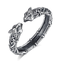 Wolves of Odin 925 Sterling Silver Adjustable Ring