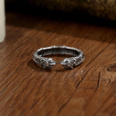 Wolves of Odin 925 Sterling Silver Adjustable Ring