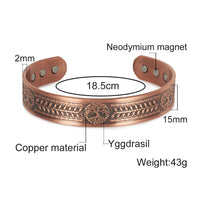 Yggdrasil, the Tree of Life Copper Bracelet