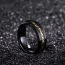 Yggdrasil in Autumn 8mm Tungsten Carbide Ring with Gold Foil