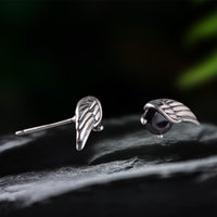 Raven Wings 925 Sterling Silver Earrings