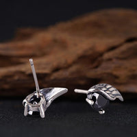 Raven Wings 925 Sterling Silver Earrings