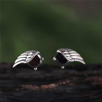 Raven Wings 925 Sterling Silver Earrings