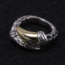 Jormungandr Single Claw Handmade 925 Sterling Silver Ring