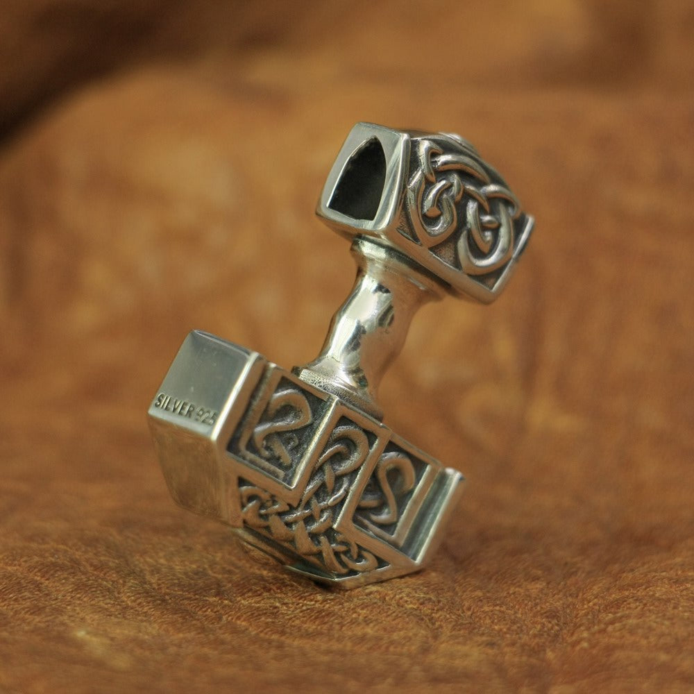 Mighty Mjolnir Necklace in 925 Sterling Silver