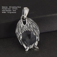 Raven Wings 925 Sterling Silver Necklace