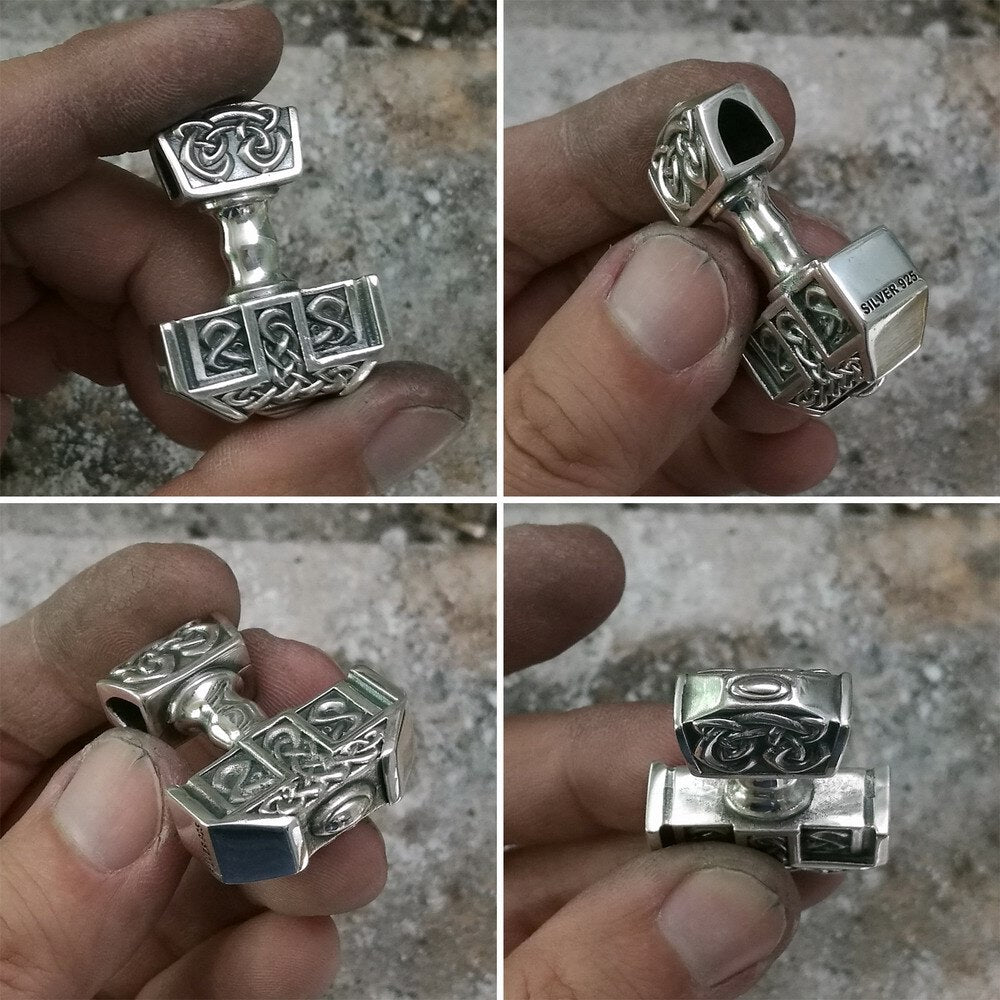 Mighty Mjolnir Necklace in 925 Sterling Silver