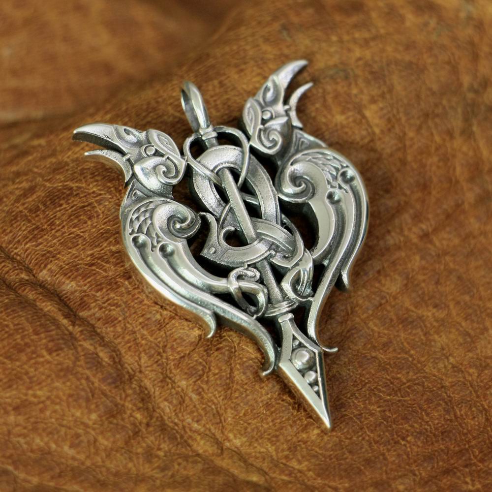 The Ravens of Odin 925 Sterling Silver Pendant