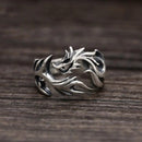 The Sea Serpent Jörmungandr 925 Sterling Silver Adjustable Ring