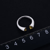Traditional Norse Open Ring in Texturized 925 Sterling Silver Adjustable Ring