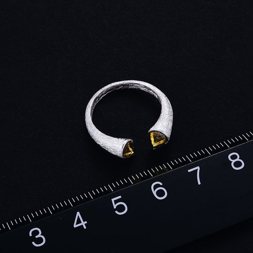 Traditional Norse Open Ring in Texturized 925 Sterling Silver Adjustable Ring