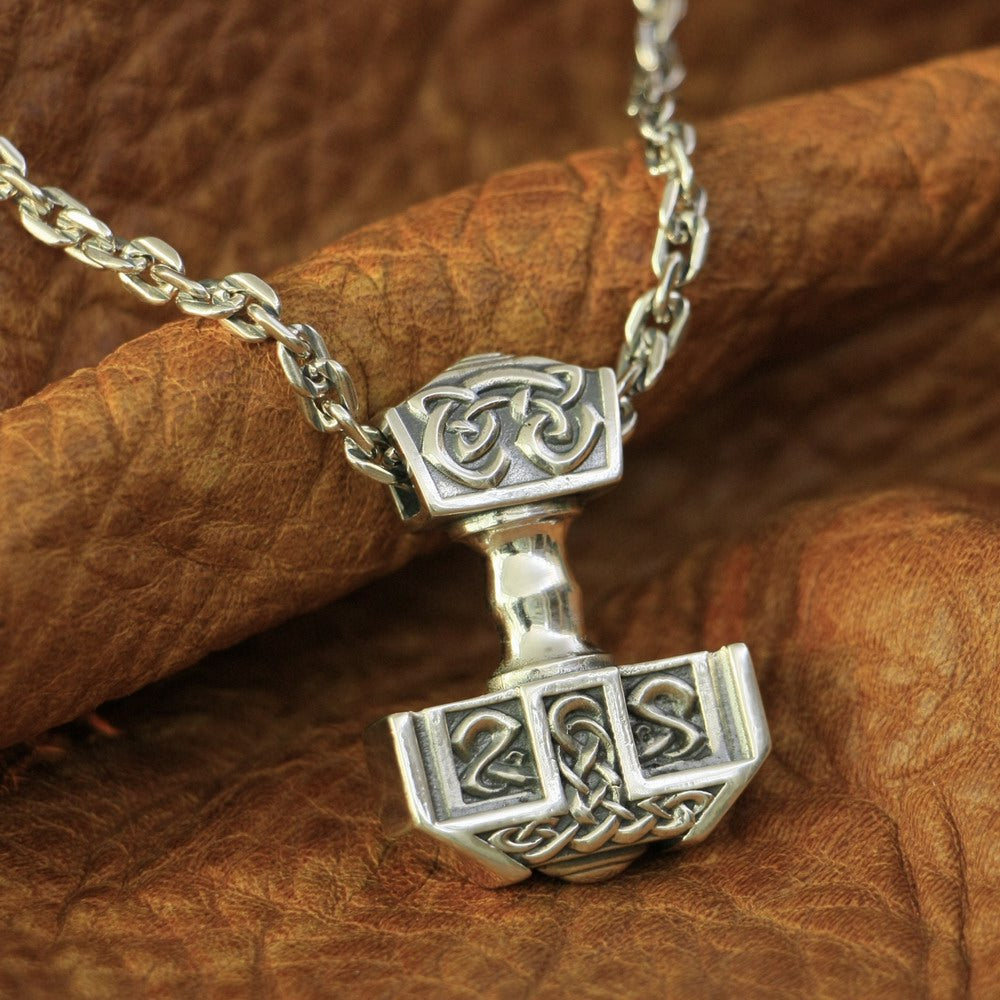 Mighty Mjolnir Necklace in 925 Sterling Silver