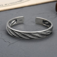 Hugin and Munin Feathers 925 Sterling Silver Bracelet
