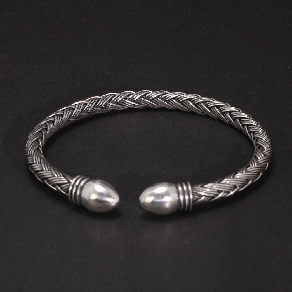 Weaved Wyrd 990 Fine Silver Bracelet