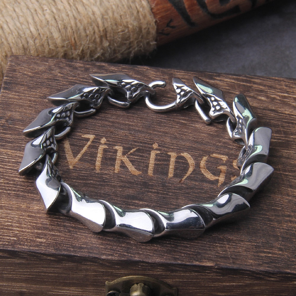 Dragonscales of Jörmungandr 316L Stainless Steel Bracelet