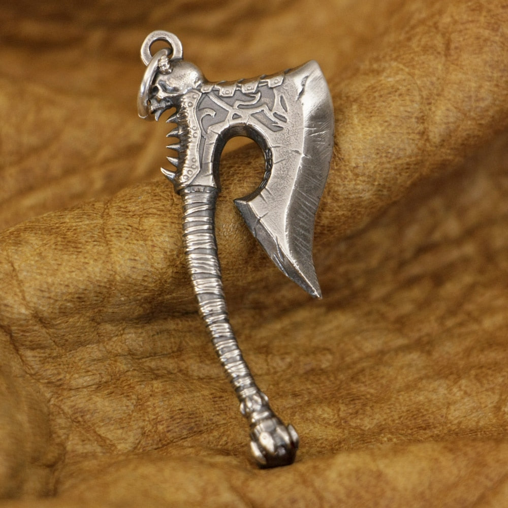 Viking Berserker Axe 925 Sterling Silver Pendant