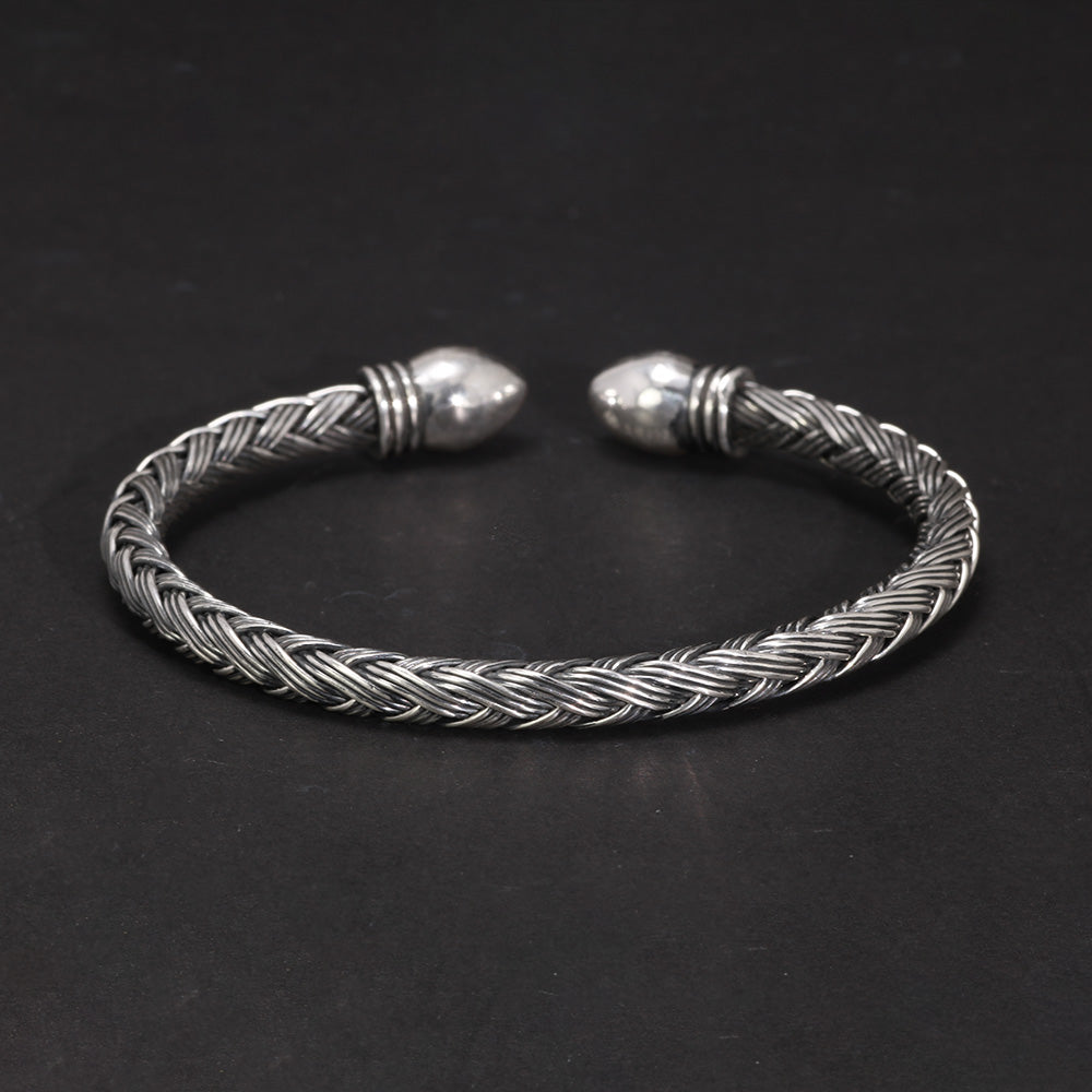 Weaved Wyrd 990 Fine Silver Bracelet