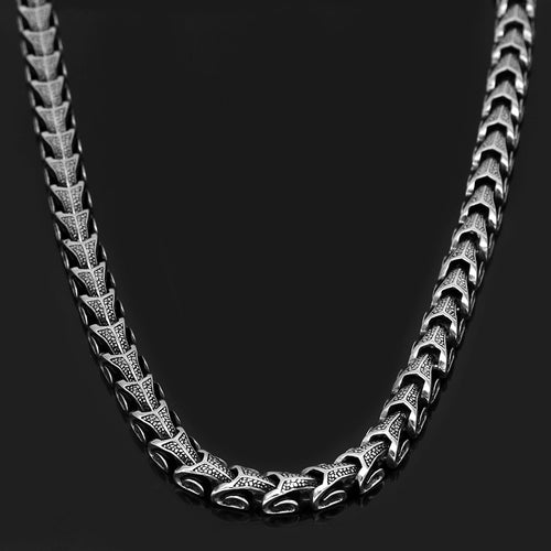 Nidhogg Scales Norse Dragon Stainless Steel Necklace