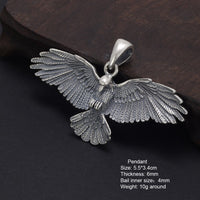 Flying Raven of Odin 925 Sterling Silver Necklace