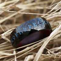 Norse Runes Stainless Steel 8mm Ring