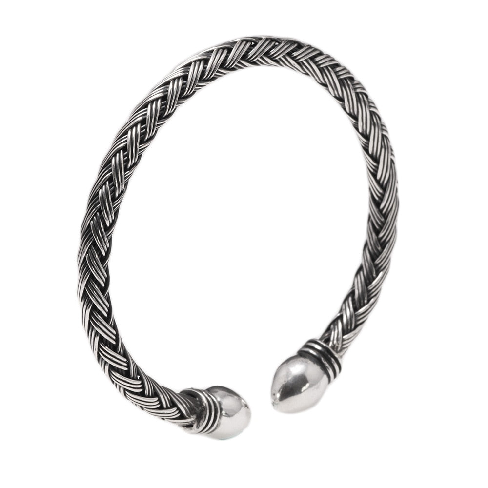 Weaved Wyrd 990 Fine Silver Bracelet