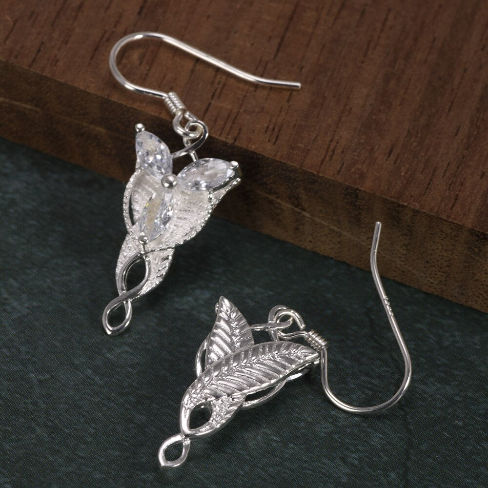 Evenstar of Alfheim 925 Sterling Silver Earrings with Zircon Stones