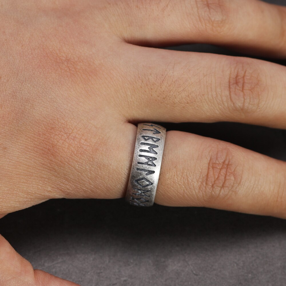 Viking Rune Ring in 925 Silver