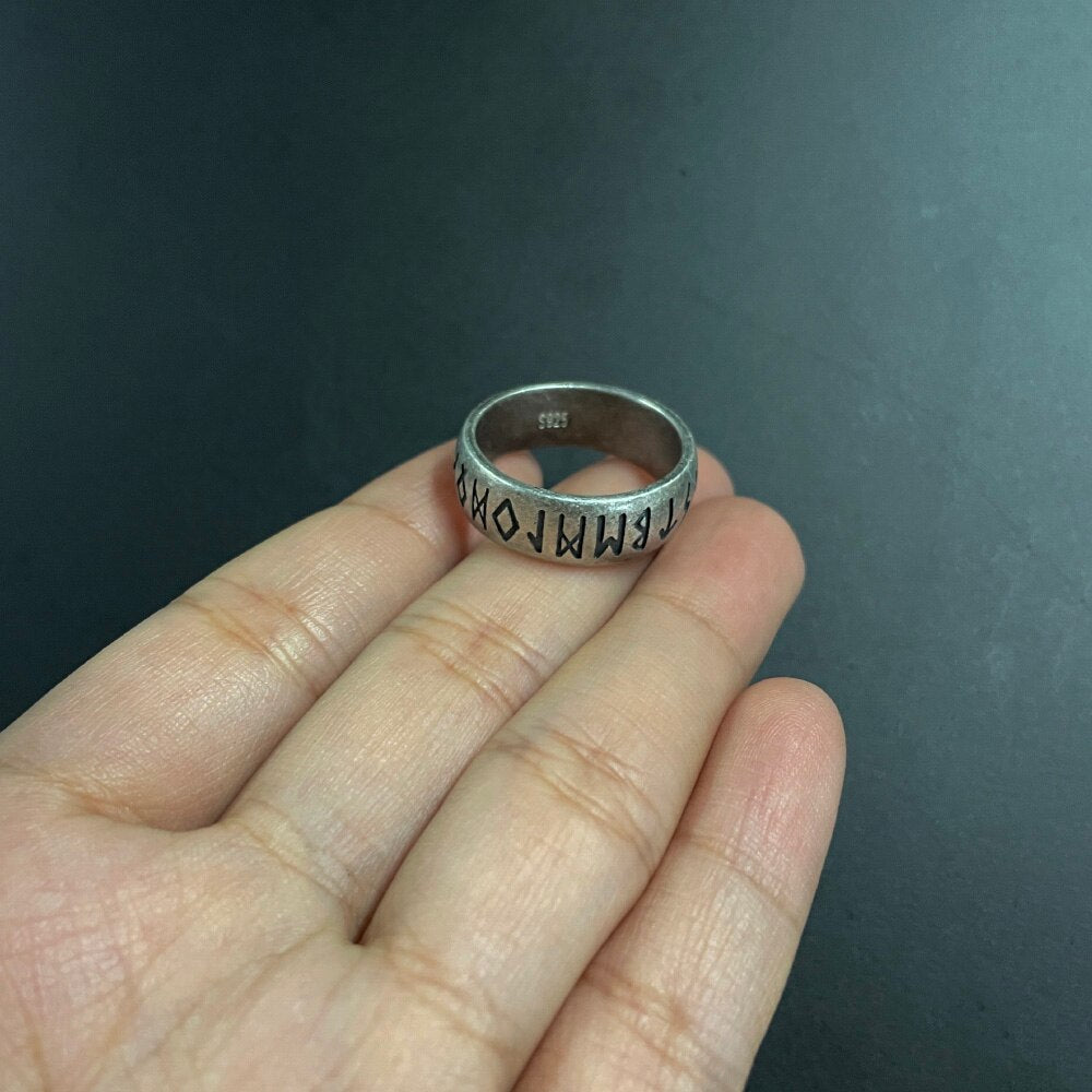 Viking Rune Ring in 925 Silver