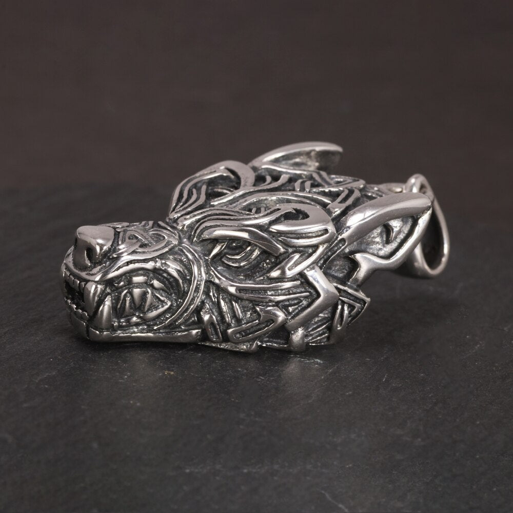 Fenrir Wolf 925 Silver Pendant