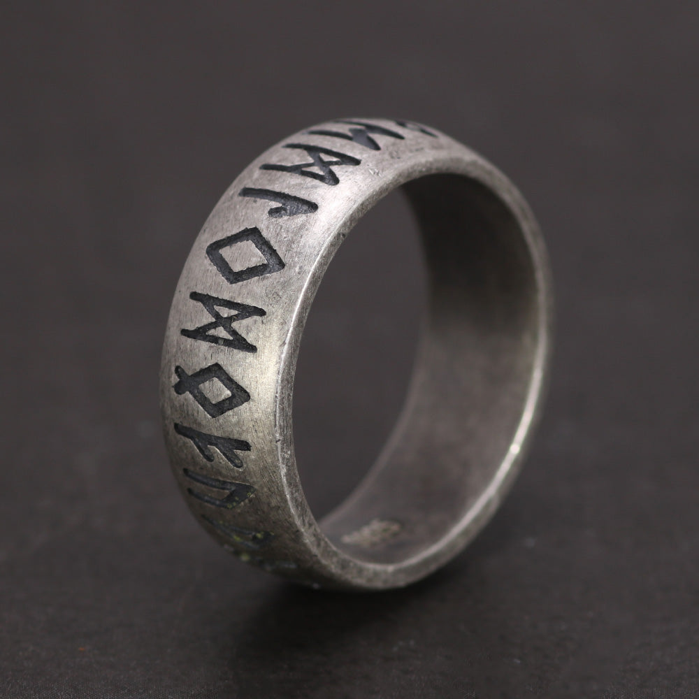 Viking Rune Ring in 925 Silver