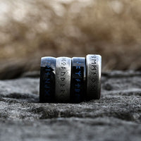 Norse Runes Stainless Steel 8mm Ring