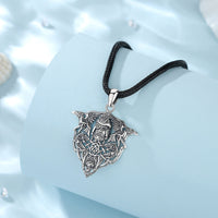 Odin With His Ravens Hugin and Munin 925 Sterling Silver Necklace