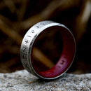 Norse Runes Stainless Steel 8mm Ring