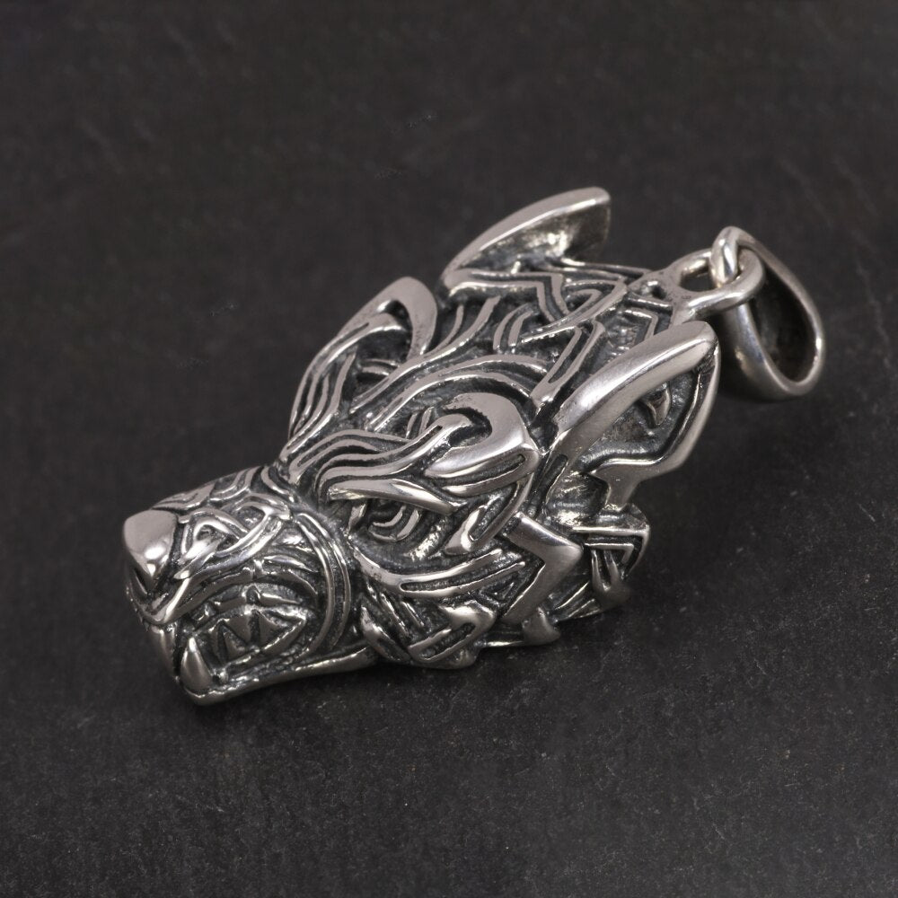 Fenrir Wolf 925 Silver Pendant