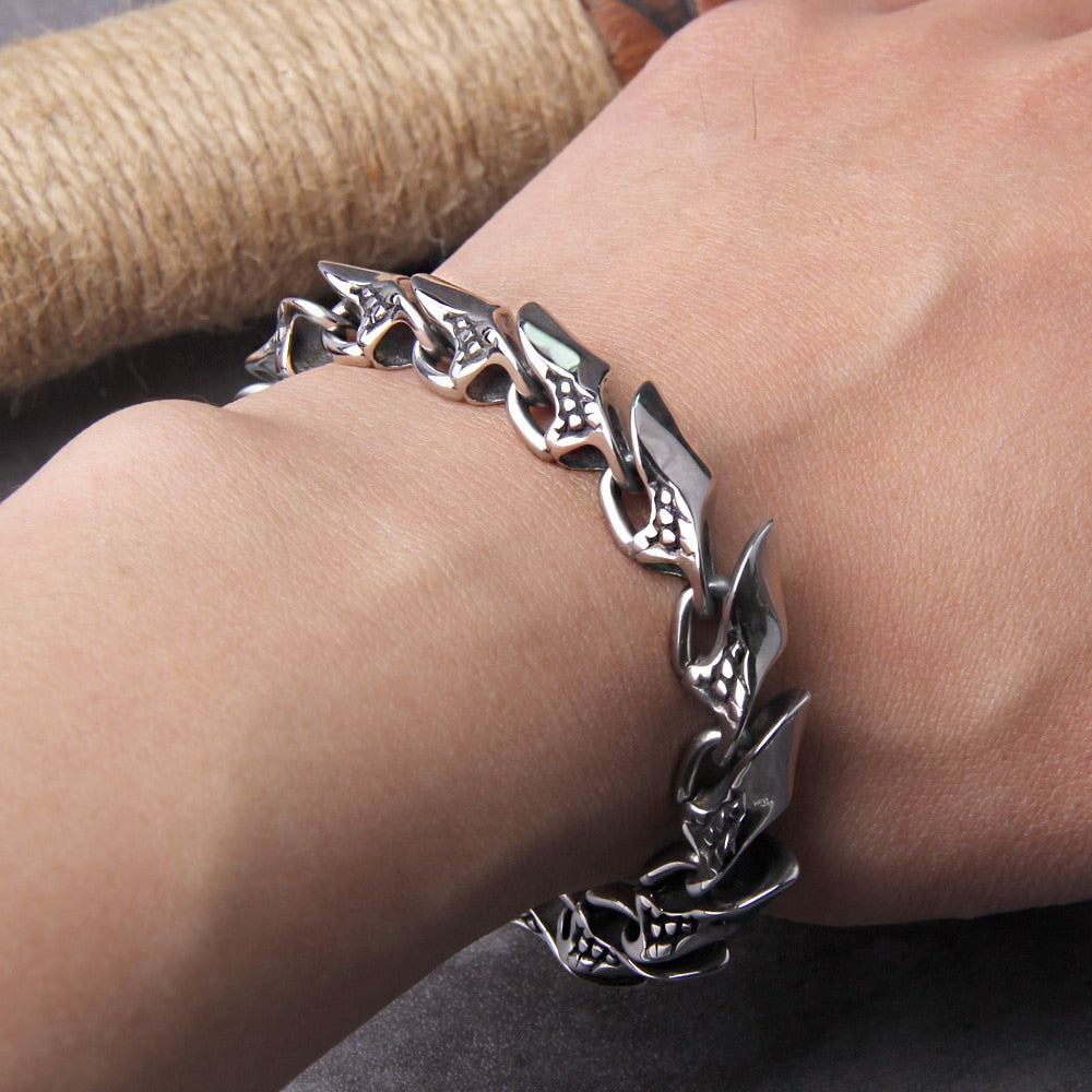Dragonscales of Jörmungandr 316L Stainless Steel Bracelet