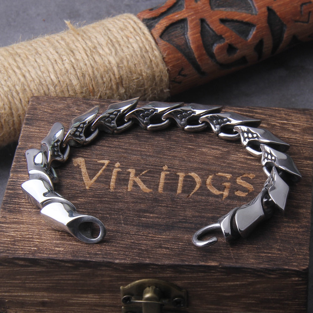 Dragonscales of Jörmungandr 316L Stainless Steel Bracelet