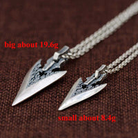 Ullr the God of the Hunt Arrow - Sterling Silver Pendant