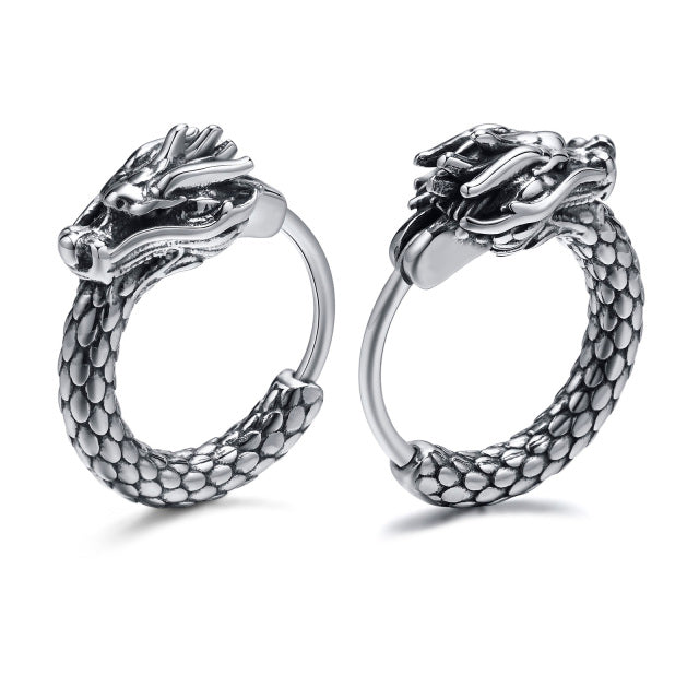 Jörmungandr the Midgard Serpent Stainless Steel Earrings