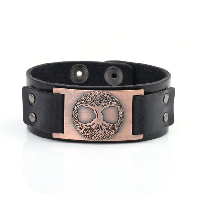 Yggdrasil The Tree of Life Leather Bracelet