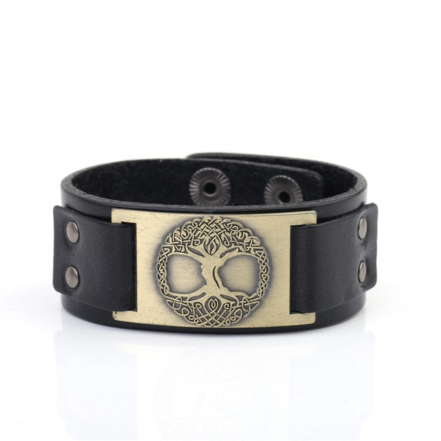 Yggdrasil The Tree of Life Leather Bracelet