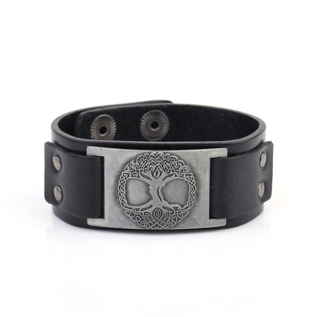 Yggdrasil The Tree of Life Leather Bracelet