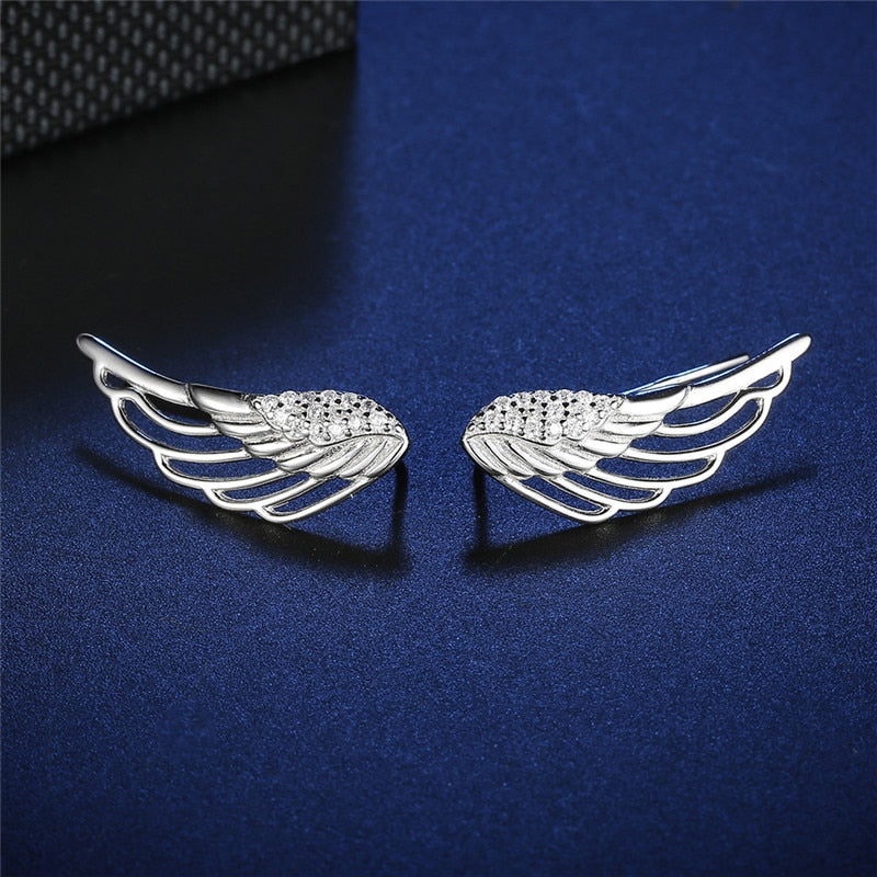 Valkyrie Wings 925 Sterling Silver Earrings