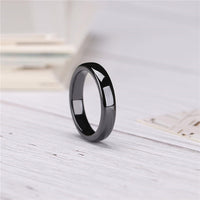 Ullr Oath Ring Smooth Black Titanium Carbide Ceramics Wedding Band