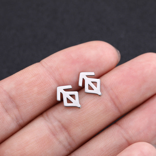 Sacred Runes Stainless Steel Earrings