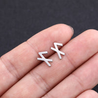 Sacred Runes Stainless Steel Earrings