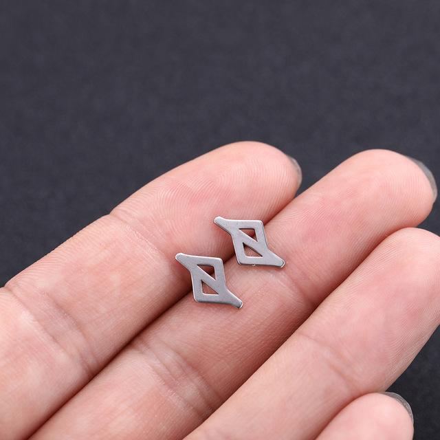 Sacred Runes Stainless Steel Earrings