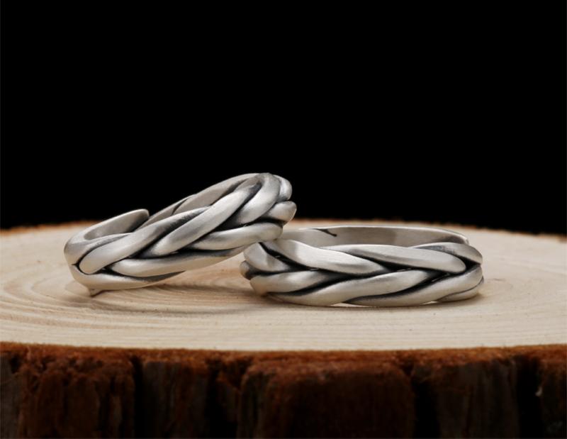 Frigg's Knot -  925 Silver Ring and Wedding band