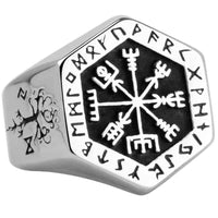 Vegvisir The Viking Compass Stainless Steel Rune Ring